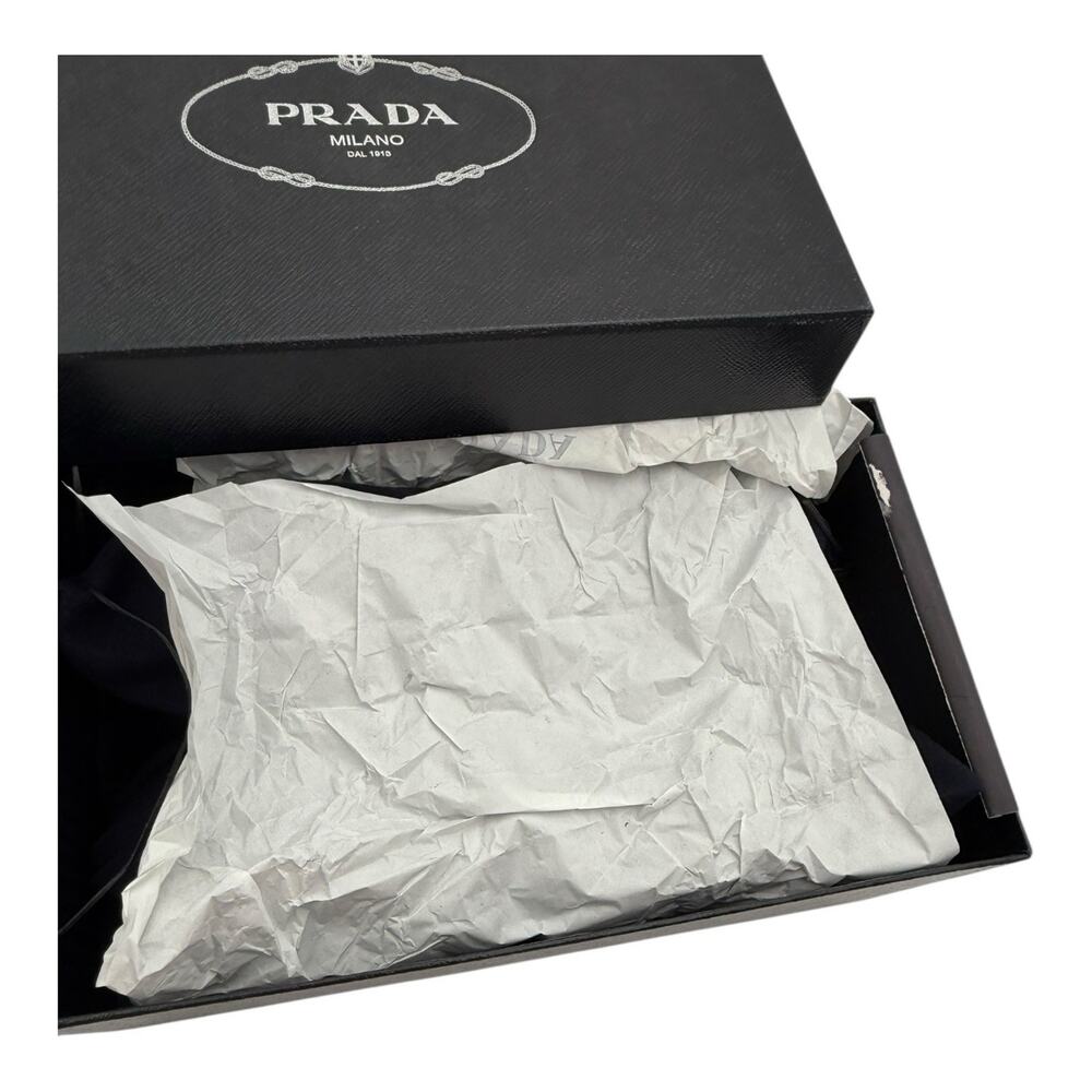 PRADA Men's Brown Leather Lace Up Oxford Dress Shoe 8.5 UK / 9.5 US EE w/box - Picture 13 of 15